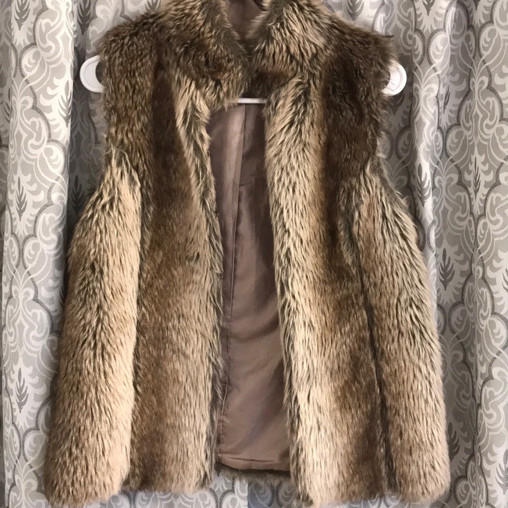 Vintage Havana faux fur vest